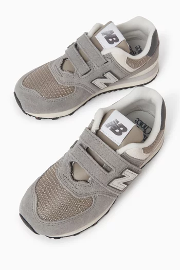 574 Hook-and-Loop Sneakers in Suede & Mesh