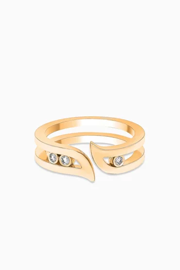 Alif Diamond Ring in 18kt Rose Gold