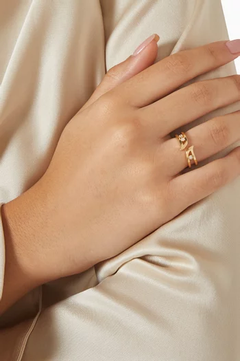 Alif Diamond Ring in 18kt Gold