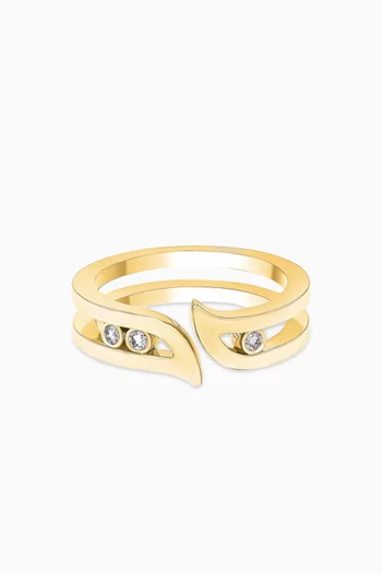 Alif Diamond Ring in 18kt Gold