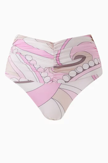 Hibiscus Ruched Bikini Briefs