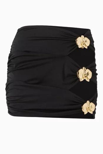 Coupe Orchid Cut-out Mini Skirt