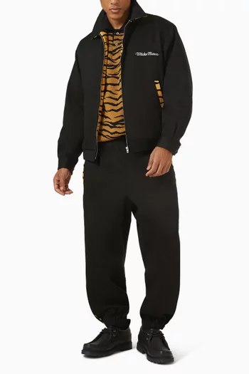 تي شيرت بولو بنقشة جلد نمر بنسيج صوف