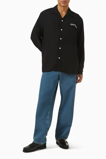 بنطال جينز مطرز دينم