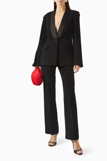 Two-piece Tuxedo Suit Set in Crepe