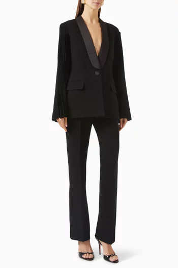 Two-piece Tuxedo Suit Set in Crepe