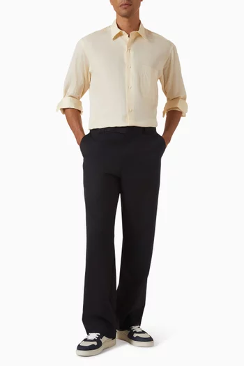 Collared Shirt in Cotton-silk