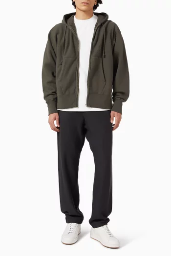 كنزة بغطاء رأس وسحّاب في الأمام صوف قطني