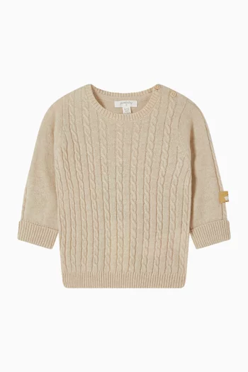 Cable Stitch Jumper in Cashmere
