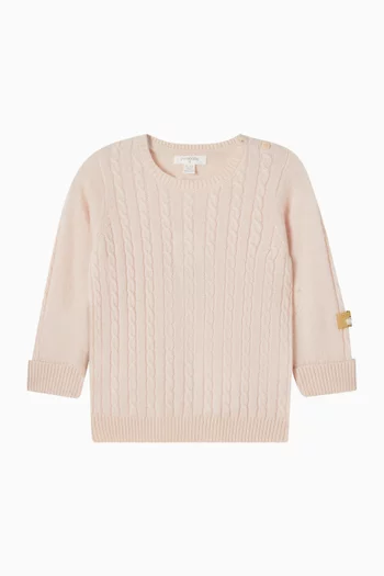 Cable Stitch Jumper in Cashmere