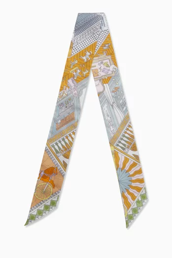 Unused Objets de Curiosite Print Twilly Scarf in Silk