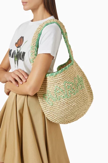 Scrunchie Hobo Bag in Raffia