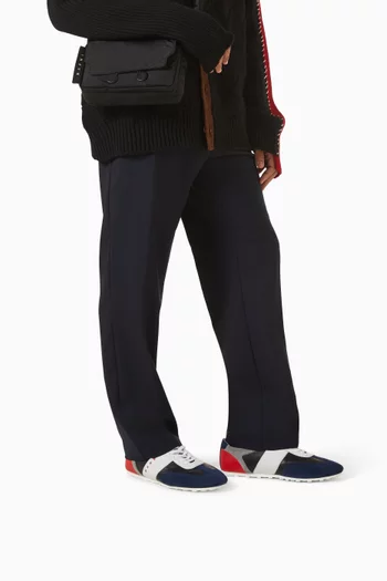 Colour-block Sneakers in Nappa & Suede