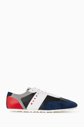 Colour-block Sneakers in Nappa & Suede