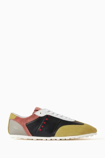 Colour-block Sneakers in Suede