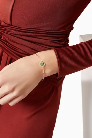 Amelia Madinah Emerald Bracelet in 18kt Gold
