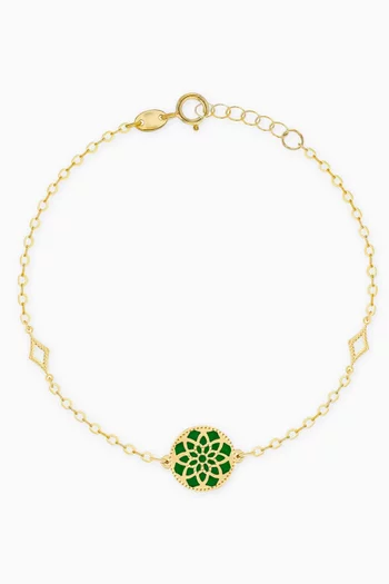 Amelia Madinah Emerald Bracelet in 18kt Gold