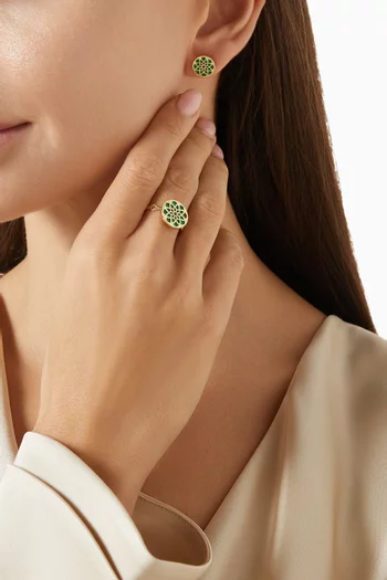 Amelia Madinah Pearl Earrings in 18kt Yellow Gold