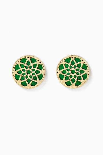 Amelia Madinah Pearl Earrings in 18kt Yellow Gold