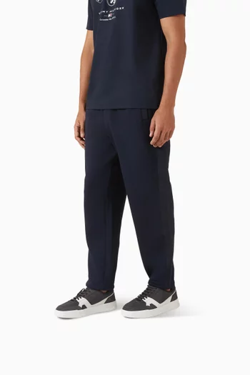 Mixed Texture Court Sneakers in Suede