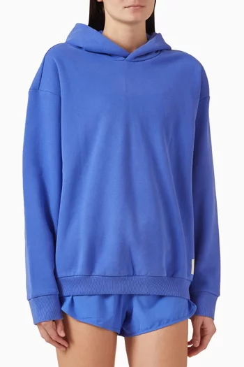 كنزة ريستور بغطاء للرأس بقصة فضفاضة فرنش تيري عضوي