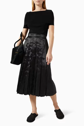 Poly Pleated Skirt