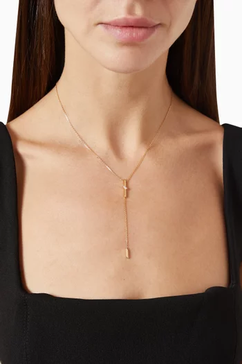 Timeless Diamond Dangling Necklace in 18kt Gold