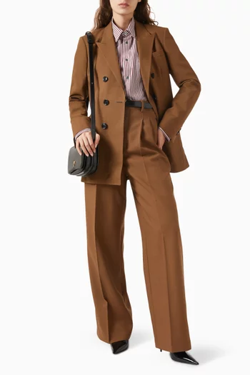 جاكيت بصفي أزرار صوف وتويل