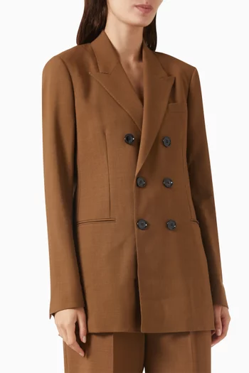 جاكيت بصفي أزرار صوف وتويل