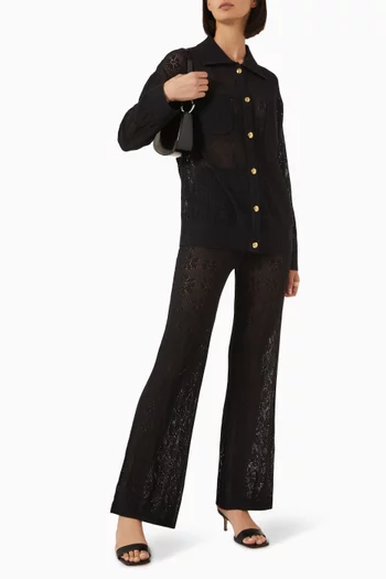 Delilah Crochet Shirt in Cotton Blend