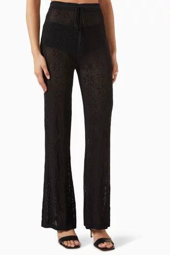 Delilah Crochet Pants in Cotton Blend
