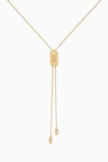 Hive Diamond & Sapphire Necklace in 18kt Gold