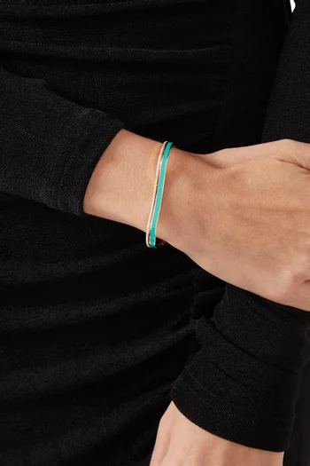 Sea Ice Diamond Bangle in 18kt Gold