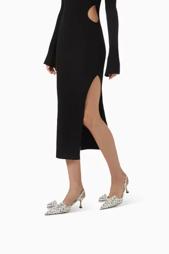 Le Cadeau 65 Slingback Pumps in Satin