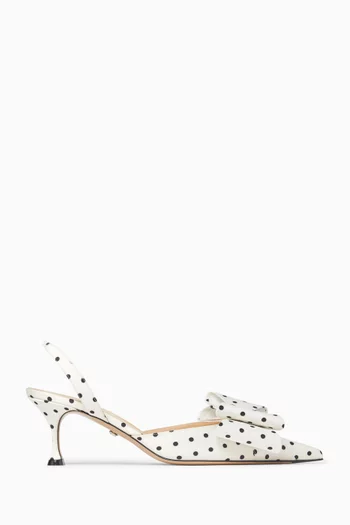 Le Cadeau 65 Slingback Pumps in Satin