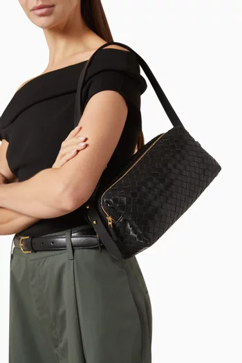Trousse Shoulder Bag in Woven Leather