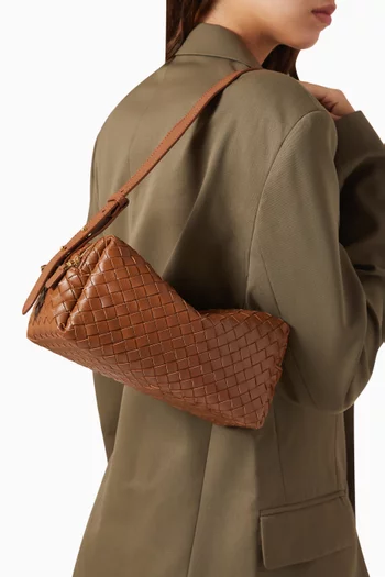 Trousse Shoulder Bag in Woven Leather