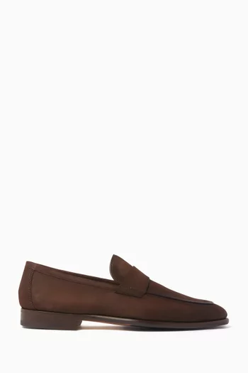 Blak Penny Loafers in Suede