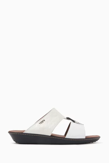 Buckle-detail Sandals in Leather