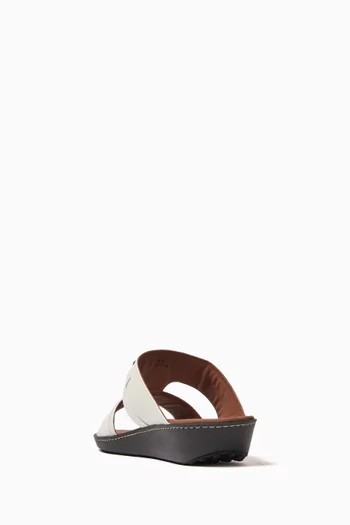 Logo Sandals in Leather