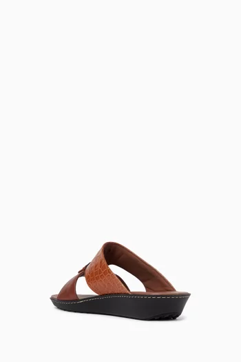 Buckle-detail Sandals in Leather