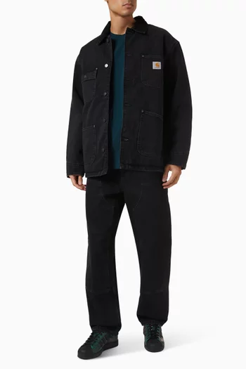 تي شيرت بجيب خارجي بشعار الماركة قطن