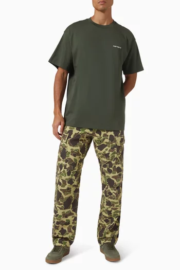 Script Embroidery T-shirt in Cotton