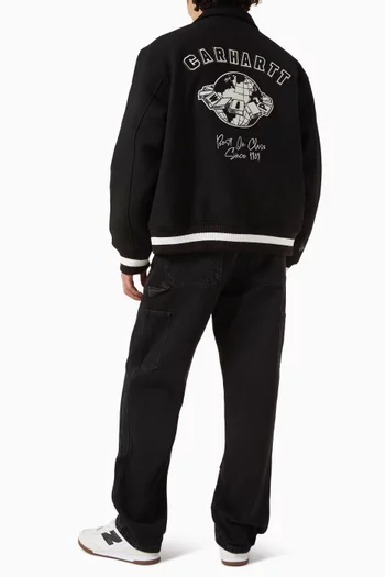 World Class Varsity Jacket in Wool-blend