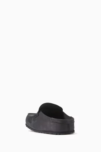 Naples Wrapped Clogs in Oiled Nubuck Leather