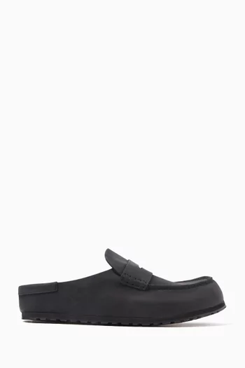 Naples Wrapped Clogs in Oiled Nubuck Leather