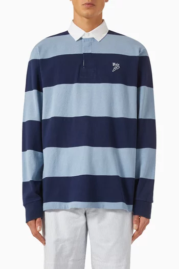 Embroidered Rugby Shirt in Cotton
