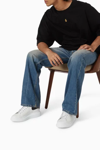 Oversized Sneakers in Leather