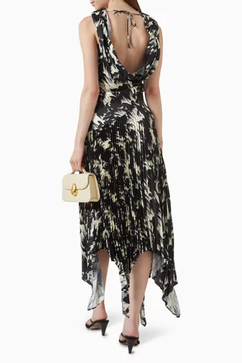 Floral-print Cowl-neck Top