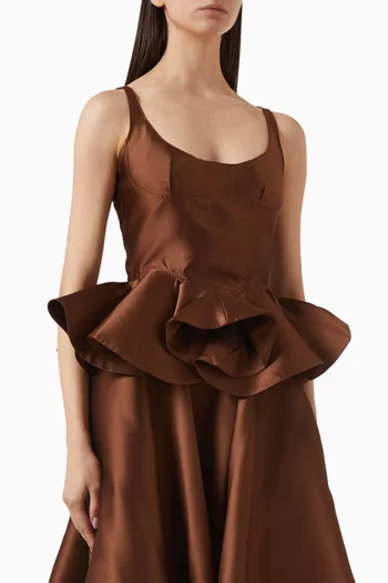 Peplum Corset Top in Mikado